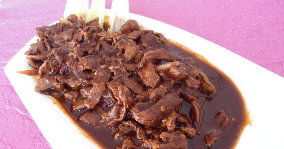 Fajitas en Chile Pasilla En casa cocino yo